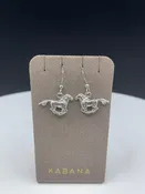 Sterling Silver Equestrian Horse Earrings