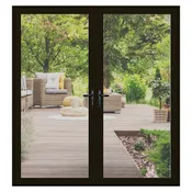 Alexues Aluminum Full View Double Entry Door with Clear Glass