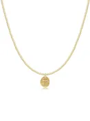 17" 2MM INSPIRE CHARM GOLD NECKLACE