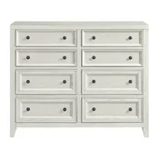 8 Drawer Dresser With Framed Fronts And Smooth Metal Glides