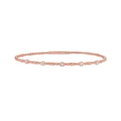 14K .15ct Diamond Beaded Bracelet