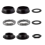 Black Ops Bottom Bracket Set, American BMX One-Piece Crank, 24 TPI Sealed, Black