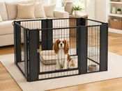 6-Panel Indoor Pet Playpen with Gate