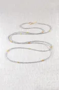 42" Labradorite Gold Necklace