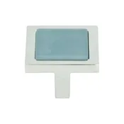 Atlas Homewares 230-BLU-CH Spa 1 3/8in Length Square Knob Polished Chrome