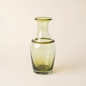 Banded Glass Bottle Vase