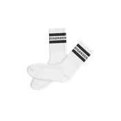 Disorder White Staple Logo Socks — Paliskates