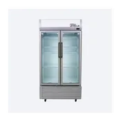18.0 cu. ft. Commercial Upright Display Refrigerator 2-Glass Door Beverage Cooler in Silver Model #PRN185DX