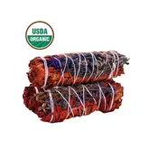 Dragon's Blood Sage Smudge Stick w/ Lavender (4 in.)