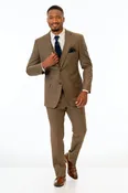 Brown Archer Slim Fit Suit Coat