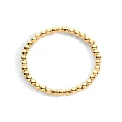 4mm 14k GF Stretch Bracelet - Gold