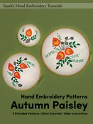 Autumn Paisley Embroidery Patterns