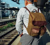Campaign Leather & Waxed Canvas Backpack