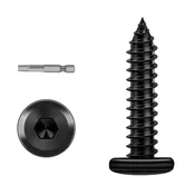 100 Pack M3 X 8MM Black Self Tapping Screws 304 Stainless Steel Flat Head Hex Socket Caps Includes 2Mm Drive Bit Great For Wood And Thin Metal Sheet Rock Solid Hardware That Simply Does Not Rust Or Fail