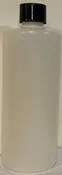 16 OZ NATURAL HDPE CYLINDER W/BLACK CAP W/PE CONE LINER