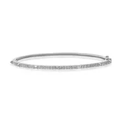 14k Gold 0.40Ct Diamond Bangle Bracelet with 128 Diamonds, available in White and Yellow Gold