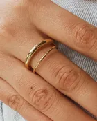 18K Double Band Harvey Ring