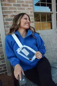 Clear Stadium Belt Bag in White