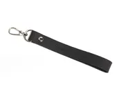 Ambrosia Keychain Black Leather Wristlet