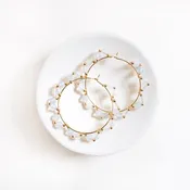 Beaded Hoop Earrings