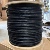 1/4" Black Solid Braid Nylon - 1000' Spool
