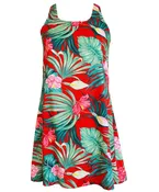 A-Line Back Cutout Hawaiian Dress Lehua
