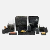 Abiko Tray Set Obsidian Resin