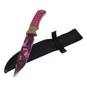 12″ Full Tang Hunting Camping Knife – Tree Pink Camouflage