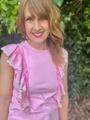 Metallic Eyelet Trim Tank - SALE