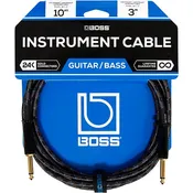 10ft / 3m Instrument Cable, Straight/Straight 1/4" jack - BIC-10