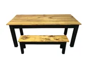 Barn Wood & Black Farm Table