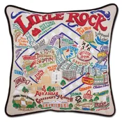 Little Rock Embroidered Pillow