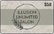 $50 Illusion Unlimited Salon Gift Card