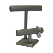 10"H Double T Bar- Steel Grey