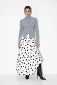 Crystal Buckle Ruched Keyhole Top