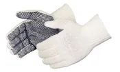 1140 Economy Black PVC Dotted String Knit Gloves | 7 Gauge Cotton Poly Work Gloves