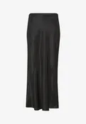 b.young Bydolora Satin Bias-Cut Midi Skirt – Black