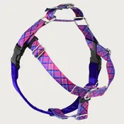 2 HOUNDS DESIGN Freedom No-Pull Dog Harness – Neon Sunrise Pink Plaid