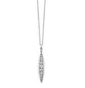 10kt White Gold Pendant With 9 Graduating Diamonds .25tdw H/I I1