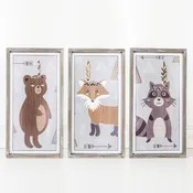 10.5x19.5 Woodland Animal Picture Frames - Set of 3