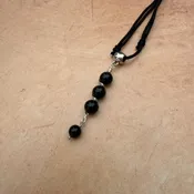 Black Tourmaline - Beaded Necklace