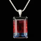 14k 114.00ct Tourmaline 0.30ct Diamond Pendant
