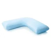 Malouf L-Shape Pillow with Gel Dough for Side Sleepers, Pregnancy, Nursing