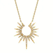 10K Yellow Gold Diamond Sunshine Necklace