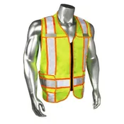 Adjustable Breakaway Safety Vest w/Orange Trim - Made in USA