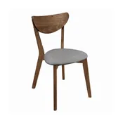 Alfredo Upholstered Dining Chairs Grey And Natural Walnut (Set Of 2)