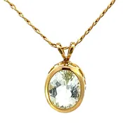 14ky Gold Aquamarine Pendabt