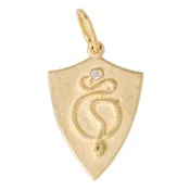 14K Shield Snake Charm