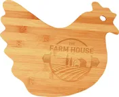 13 1/2" x 10 7/8" Bamboo Hen Shaped Cutting Board