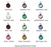 Add on Swarovski Crystal Channel Drop Birthstone Charms — The Silver Diva